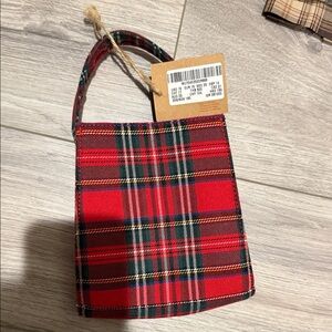 Brandy Melville Red Plaid Mini Handbag NWT